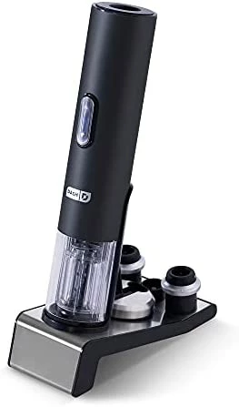 Outlet 🎁 Dash Serve & Preserve Wine Set – Rechargeable Electric Wine Preservation System – Wine Bottle Opener, Vacuum Sealer, 2 Reusable Caps + Charging Base – Black 🎁 - Image 7