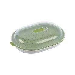 Cheapest 🌟 GoodCook BPA-Free Plastic Microwave Vegetable And Fish Steamer, Green 🤩
