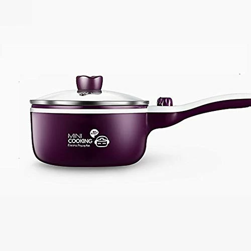 Cheap โ๏ธ SHIEM Mini Electric Wok 1 Liter, 800-watt Extended Anti-Scald Handle, Three-Hole Safety Power Cord At The Bottom Electric Frying Pan, Visualized Glass Cover, Purple ๐คฉ