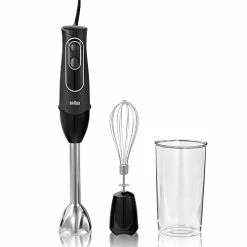 Coupon ✔️ Braun MultiQuick 5 Immersion Hand Blender Patented Technology - Powerful 350 Watt - Dual Speed - Includes Beaker, Whisk, 505, Black, MQ505 😍