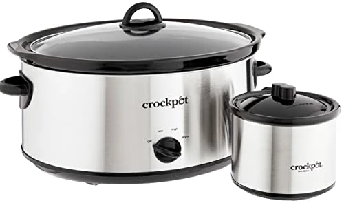 Top 10 โจ Crock-Pot Crockpot Large 8 Quart Slow Cooker With Mini 16 Ounce Food Warmer, Stainless Steel โ๏ธ