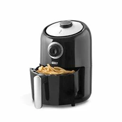 Outlet 🌟 DASH Compact Air Fryer Oven Cooker With Temperature Control, Non-stick Fry Basket, Recipe Guide + Auto Shut Off Feature, 2 Quart - Black 😍