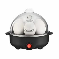 Discount ⌛ BELLA 17283 Cooker, Rapid Boiler, Poacher Maker Make Up To 7 Large Boiled Eggs, Poaching And Omelete Tray Included, Single Stack, Black 💯