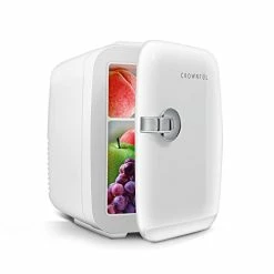 Best Pirce ✨ CROWNFUL Mini Fridge, 4 Liter/6 Can Portable Cooler And Warmer Personal Refrigerator For Skin Care, Cosmetics, Beverage, Food,Great For Bedroom, Office, Car, Dorm, ETL Listed (White) 😉