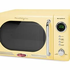 Cheapest ๐ Nostalgia Retro Compact Countertop Microwave Oven, 0.7 Cu. Ft. 700-Watts With LED Digital Display, Child Lock, Easy Clean Interior, Yellow โ