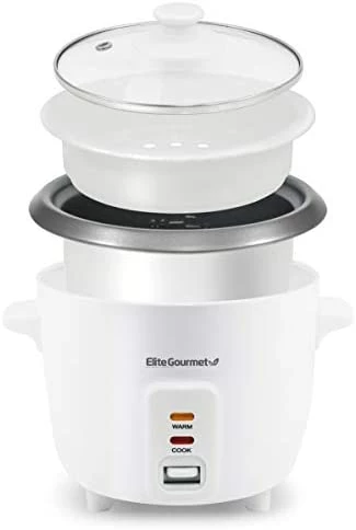 Brand new ๐ Elite Gourmet ERC-2010B Electric Rice Cooker With Stainless Steel Inner Pot Makes Soups, Stews, Porridge's, Grains And Cereals, 10 Cups Cooked (5 Cups Uncooked), Black ๐งจ - Image 6