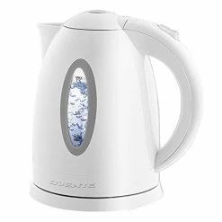 New 🔔 Ovente Electric Hot Water Kettle 1.7 Liter With LED Light, 1100 Watt BPA-Free Portable Tea Maker Fast Heating Element With Auto Shut-Off And Boil Dry Protection, Brew Coffee & Beverage, White KP72W 🥰