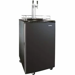 Promo ๐ KUPPET Beer Kegerator - Full Size Stainless Steel Kegerator, Draft Beer Dispenser - Keg Beer Cooler, Compressor Cooling CO2 Regulator Casters, Dual Tap, 6.0 Cu.ft. (Black) ๐งจ