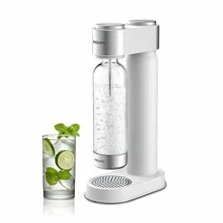 Outlet 🤩 Philips Sparkling Water Maker Soda Maker Soda Streaming Machine For Carbonating With 1L Carbonating Bottle, Seltzer Fizzy Water Maker, Compatible With Any Screw-in 60L CO2 Carbonator(NOT Included) Twin Pack Bottles Black ⌛