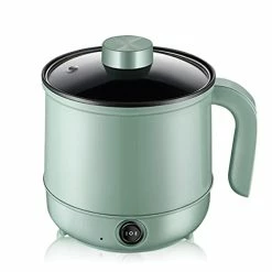 Brand new 🧨 MINTER Mini Electric Hot Pot With Steam Rack, 1.7L Rapid Noodle Cooker, Mini Hot Pot, Egg Cooker, Non-Stick Casserole, 110V 600W - No Steam Rack, Green 🎉