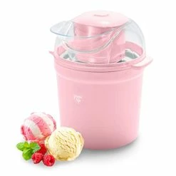 Deals ⭐ GreenLife 1.5QT Electric Ice Cream, Frozen Yogurt And Sorbet Maker With Mixing Paddle, Dishwasher Safe Parts, Easy One Switch, BPA-Free, Pink ❤️