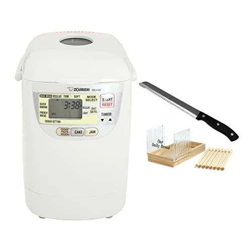 Discount ✔️ Zojirushi BB-HAC10 Home Bakery 1-Pound-Loaf Programmable Mini Breadmaker Bundle (3 Items) 🔥