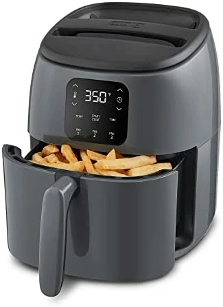 Budget 🥰 DASH Tasti-Crisp Digital Air Fryer With AirCrisp Technology, Custom Presets, Temperature Control, And Auto Shut Off Feature, 2.6 Quart - Cool Grey 🤩 - Image 8
