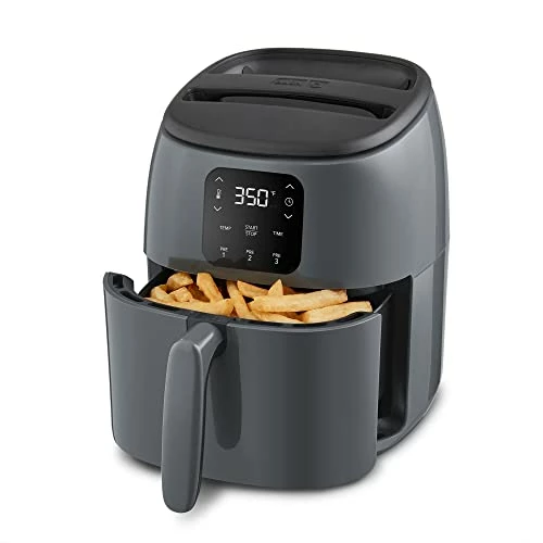 Budget 🥰 DASH Tasti-Crisp Digital Air Fryer With AirCrisp Technology, Custom Presets, Temperature Control, And Auto Shut Off Feature, 2.6 Quart - Cool Grey 🤩