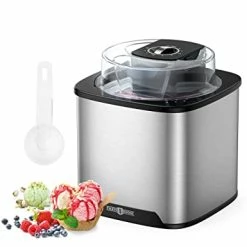 Cheapest 🥰 PARIS RHÔNE Paris Rhône 2.1 Quart Ice Cream Maker, Automatic Homemade Electric Ice Cream Maker Machine For Countertops With Freezer Bowl, Scoop, Spatula, Measuring Cup For Creamy Ice Cream, Gelato, Frozen Yogurt 🌟