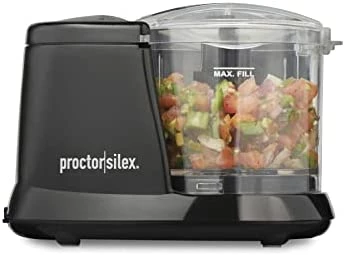 Best Sale 😉 Proctor Silex Durable Electric Vegetable Chopper & Mini Food Processor For Chopping, Puree & Emulsify, 1.5 Cup, Black 😀 - Image 8
