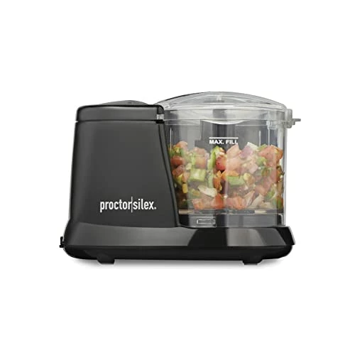 Best Sale 😉 Proctor Silex Durable Electric Vegetable Chopper & Mini Food Processor For Chopping, Puree & Emulsify, 1.5 Cup, Black 😀