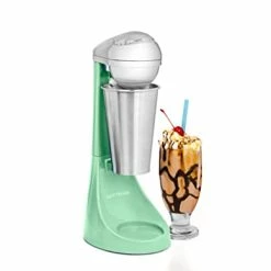 Best Sale ✨ Nostalgia Two-Speed Electric Milkshake Maker And Drink Mixer, Includes 16-Ounce Stainless Steel Mixing Cup & Rod, Jade Green Blue 🎁
