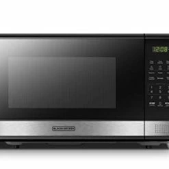 Outlet 👍 BLACK+DECKER EM031MB11 Digital Microwave Oven With Turntable Push-Button Door, Child Safety Lock, 1000W, 1.1cu.ft, Black & Stainless Steel, 1.1 Cu.ft 🔔