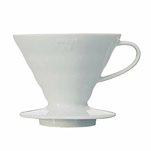 Budget 🌟 Hario V60 Ceramic Coffee Dripper Pour Over Cone Coffee Maker Size 02, White ✨