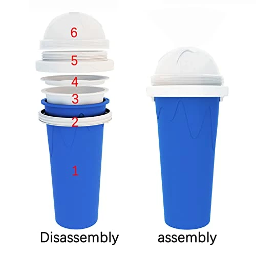 Top 10 ๐ LATIBELL Slushy Maker Cup Travel Slushie Cup Portable Slushie Maker Frozen Magic Cup Double Layer Silica Cup Pinch Cup ๐ Summer Cooler Smoothie Silicon Cup Mini Ice Cream Maker For Children' & Adult ๐ - Image 4