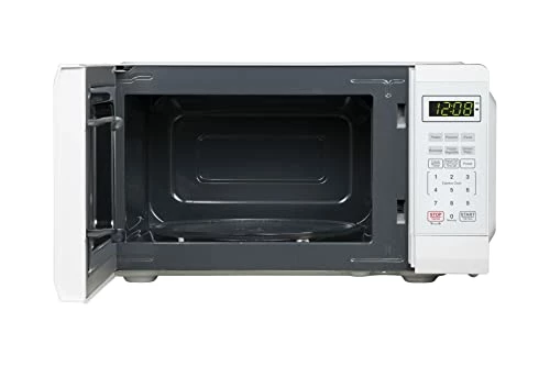 Best deal โ Farberware Compact Countertop Microwave Oven 0.7 Cu. Ft. 700-Watt With LED Lighting, Child Lock, Easy Clean Grey Interior, Whit โญ - Image 3