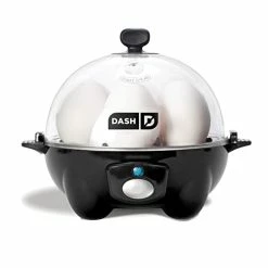 New 🧨 DASH Rapid Egg Cooker: 6 Egg Capacity Electric Egg Cooker For Hard Boiled Eggs, Poached Eggs, Scrambled Eggs, Or Omelets With Auto Shut Off Feature - Black 🥰