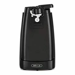 Promo ❤️ BELLA Electric Can Opener, Automatic Can Opener, Knife Sharpener And Bottle Opener, Easy Safe Removable Cutting Lever, Cord Storage, Easy Clean-Up, Black 💯