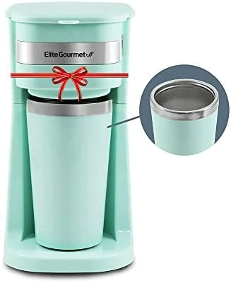 Best deal 🤩 Elite Gourmet EHC113M Personal Single-Serve Compact Coffee Maker Brewer Includes 14Oz. Stainless Steel Interior Thermal Travel Mug, Compatible With Coffee Grounds, Reusable Filter, Min ❤️ - Image 10