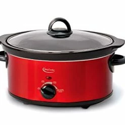 Cheapest ✨ Betty Crocker Slow Cooker With A Travel Bag, 5-Quart, Red, BC-1544 🛒