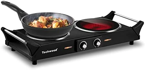 Wholesale โ๏ธ Techwood Hot Plate Portable Electric Stove 1500W Countertop Single Burner With Adjustable Temperature & Stay Cool Handles, 7.5โ Cooktop For Dorm Office/Home/Camp, Compatible For All Cookwares ๐ - Image 5