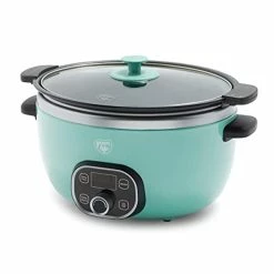 Brand new π GreenLife Cook Duo Healthy Ceramic Nonstick 6QT Slow Cooker, PFAS-Free, Digital Timer, Dishwasher Safe Parts, Turquois π