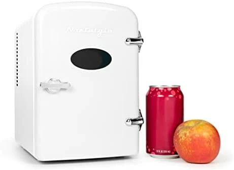 Top 10 🥰 Nostalgia RF6RRBK Retro 6-Can Personal Cooling And Heating Mini Refrigerator With Eraser Board Door Carry Handle And Display Window For Home, Office, Car, Boat Or Dorm Room, Black 👍 - Image 9