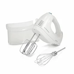 Discount ✔️ Hamilton Beach 6-Speed Electric Hand Mixer With Whisk, Traditional Beaters, Snap-On Storage Case, W ⭐
