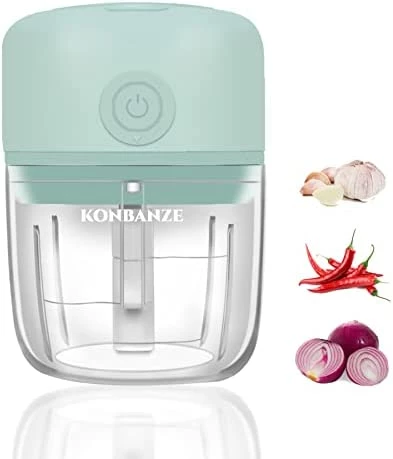 Promo ✨ KONBANZE (2 CUP, 100+250ML) Electric Portable Mini Garlic Onion Chopper Crusher Small Food Processor Masher USB Charging Vegetable Cutter Kitchen Gadgets With 2 Cups (PINK), (MHX-01) 🧨 - Image 6