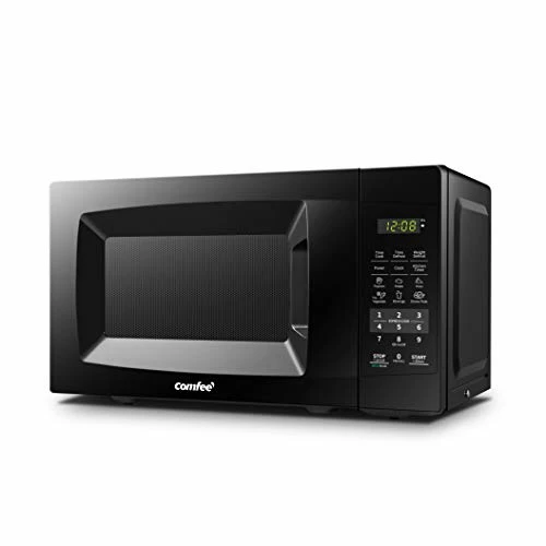 Best Pirce 🤩 COMFEE' EM720CPL-PMB Countertop Microwave Oven With Sound On/Off, ECO Mode And Easy One-Touch Buttons, 0.7cu.ft, 700W, Black Black Microwave 😍