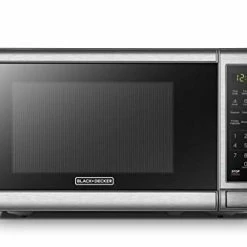 Coupon ❤️ BLACK+DECKER EM720CB7 Digital Microwave Oven With Turntable Push-Button Door, Child Safety Lock, 700W, Stainless Steel, 0.7 Cu.ft 🎉