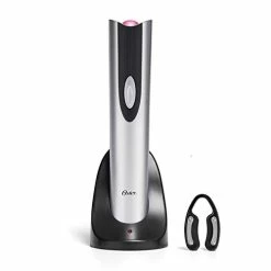 Outlet 🧨 Oster Electric Wine Opener And Foil Cutter Kit With CorkScrew And Charging Base, Silv 💯