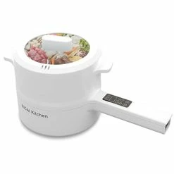 Cheap 🛒 NICAI Kitchen Hot Pot Cooker Steamer,Multifunctional Non-stick Pan 1.8L,Dormitory Office Portable Travel Cooker Steamer Boil Dry Protection - Suitable For Ramen, Steak, Egg,Rice, Oatmeal, Soup Smart Butto ❤️