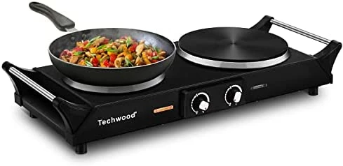 Wholesale โ๏ธ Techwood Hot Plate Portable Electric Stove 1500W Countertop Single Burner With Adjustable Temperature & Stay Cool Handles, 7.5โ Cooktop For Dorm Office/Home/Camp, Compatible For All Cookwares ๐ - Image 8