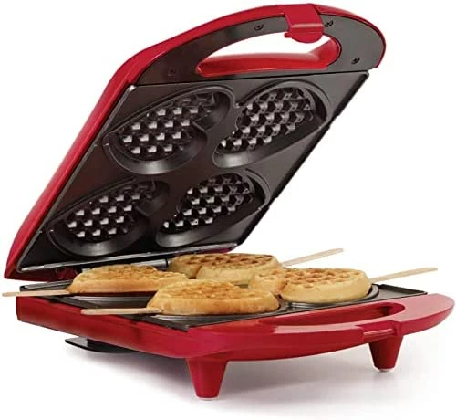 Discount ❤️ Holstein Housewares - Non-Stick Heart Waffle Maker, Red - Makes 4 Heart-Shaped Waffles In M 🔥 - Image 7