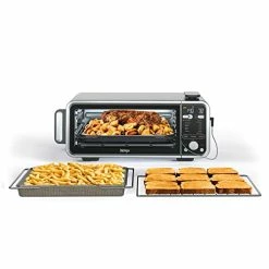 New ❤️ Ninja SP351 Foodi Smart 13-in-1 Dual Heat Air Fry Countertop Oven, Dehydrate, Reheat, Smart Thermometer, 1800-watts, Silver 👍