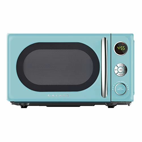 Best Pirce ๐คฉ Galanz GLCMKA07BER-07 Retro Microwave Oven, LED Lighting, Pull Handle Design, Child Lock, Bebop Blue, 0.7 Cu Ft ๐ฅ
