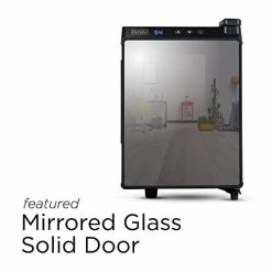 Deals 🔔 BLACK+DECKER 6 Bottle Wine Fridge, Wine Cooler With Mirrored Front, Mini Wine Fridge Thermoelectric, BD60316 ⌛
