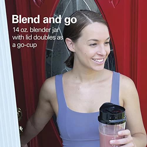 Hot Sale ✔️ Hamilton Beach Personal Blender For Shakes And Smoothies With 14 Oz Travel Cup And Lid, Black (51101AV) 👏 - Image 2