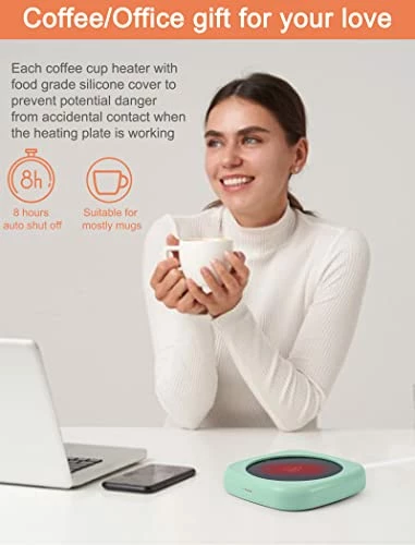 Top 10 🎁 OTSPOVE Coffee Mug Warmer - Smart Coffee Warmer For Desk - Mug Warmer With 2 Temperature Settings - Auto Shut Off Coffee Cup Warmer Electric Beverage Heating Plate For Coffee Tea Milk And Green (NO Cup) 😍 - Image 5