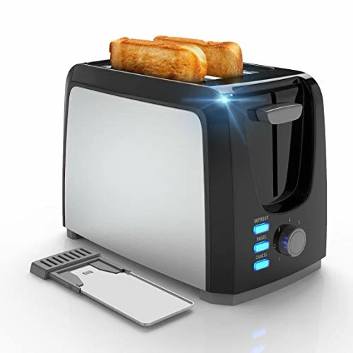 Buy 🔥 Evening Toaster 2 Slice Best Prime Toasters Stainless Steel Black Bagel Toaster Evenly And Quickly With 2 Wide Slots 7 Shade Settings And Removable Crumb Tray For Bread Waffles Stainless Steel,whit 🛒