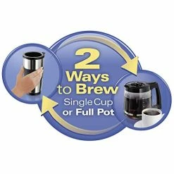 Hot Sale 😉 Hamilton Beach 2-Way Brewer Coffee Maker, Single-Serve And 12-Cup Pot, Black ✨