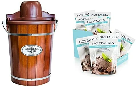 Best Sale π Nostalgia Electric Ice Cream Maker, 6 Quarts, Soft Serve Machine With Easy-Carry Handle For Ice Cream, Frozen Yogurt Or Gelato, Dark Wood π₯ - Image 8