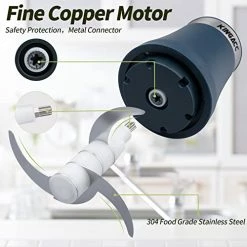 Deals 😀 KingAcc Electric Food Processor & Vegetable Chopper, 8-Cup Blender Grinder For Meat, Vegetables, Onion, Garlic, With 2L Stainless Steel Bowl And 4 Sharp Blades For Slicing, Shredding, Mincing, And Puree, 300W ❤️